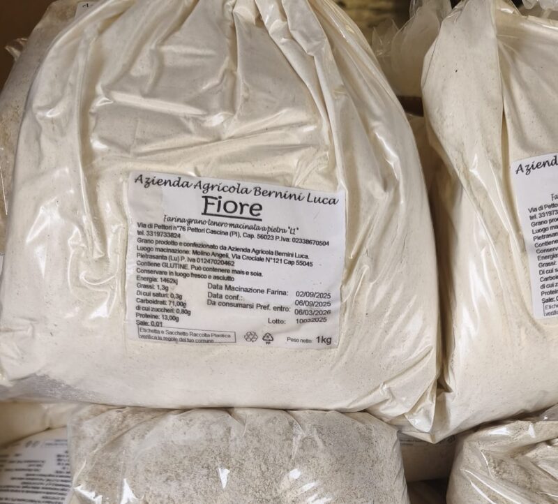Farina Km0 NUOVA di grano FIORE, il cuore del grano Nuova macinatura !((Scadenza Marzo 26)