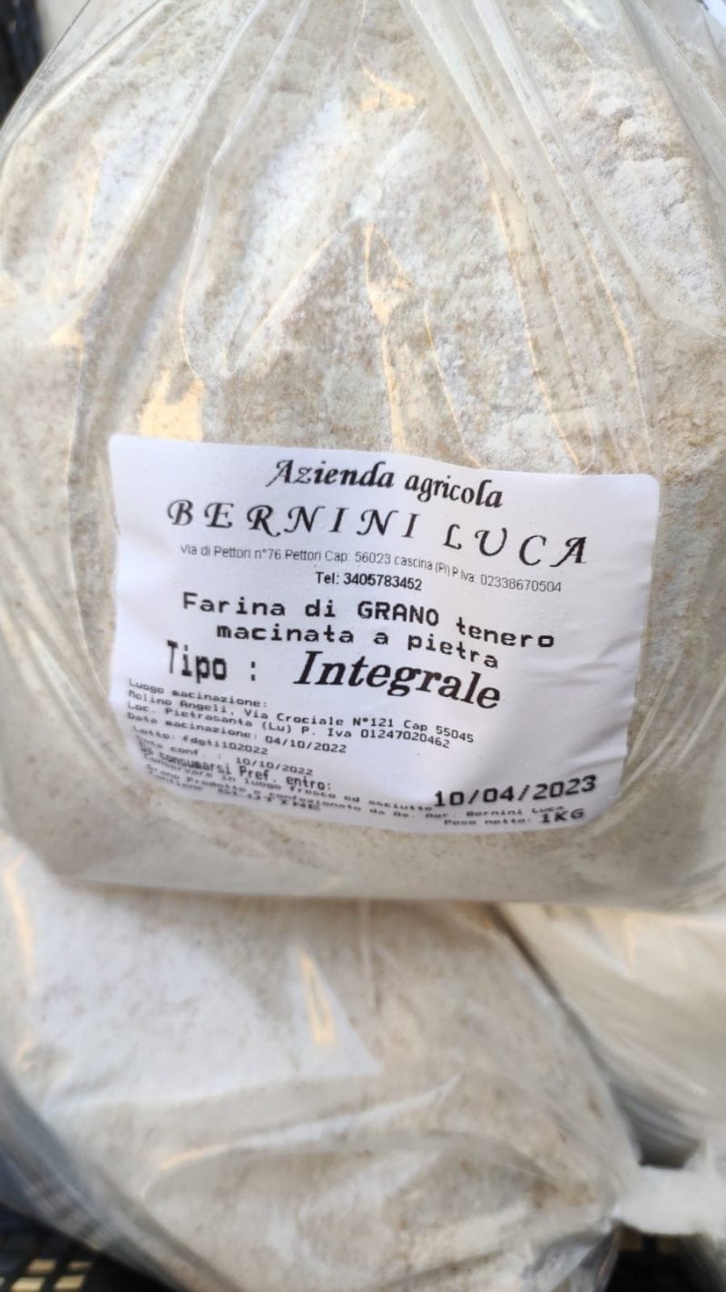 Farina BIO Km0 di grano INTEGRALE (scadenza Giugno 2025)